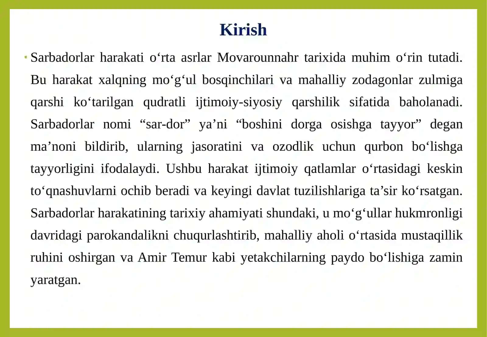 Sarbadorlar harakati 3
