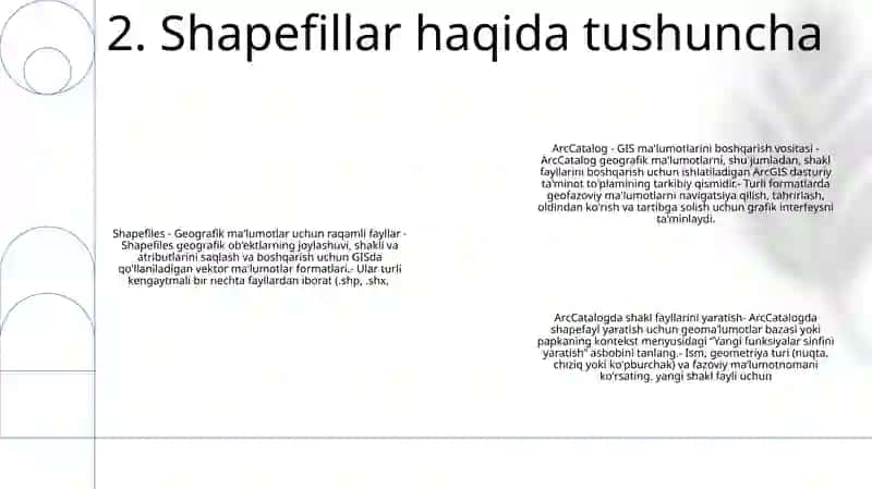 Arc Catalog Dasturida Sheyp Fayllar Yaratish 3