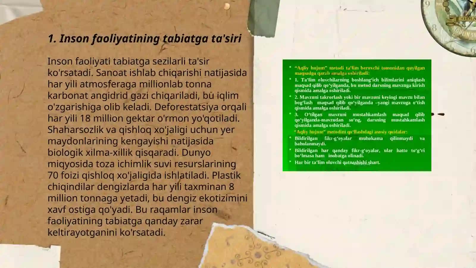 Inson va tabiat o'rtasidagi o'zaro munosabatlar 3