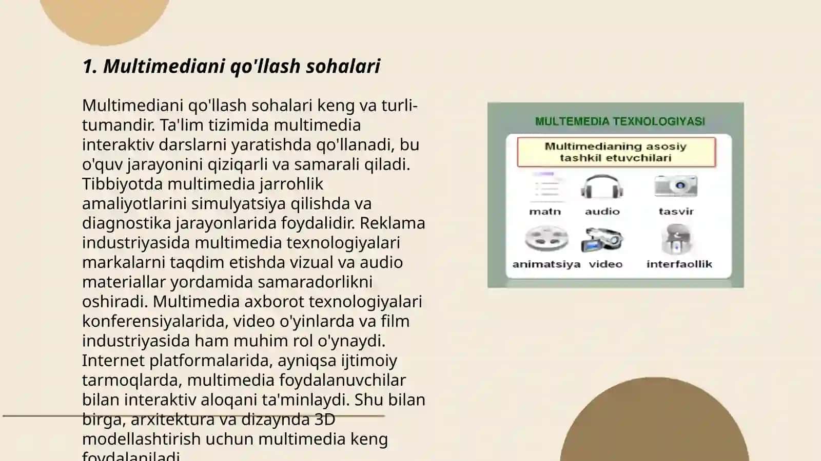 Multimediadan axborot ta'minotidan foydalanish 3