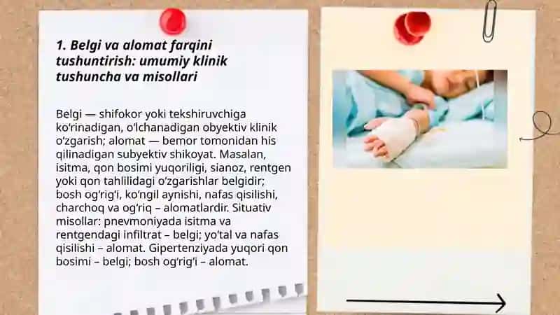 Belgi va alomat farqini tushuntirish: umumiy klinik tushuncha va misollari 3