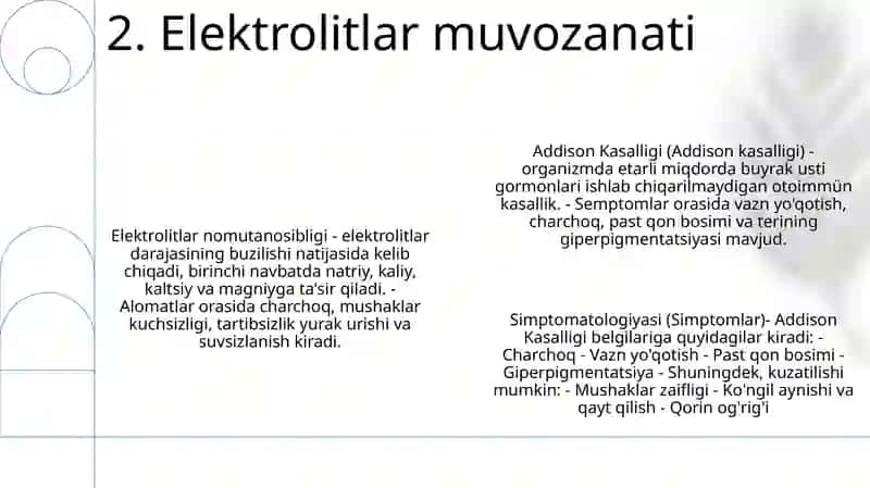 Addison Kasalligi Simptomatologiyasi 3