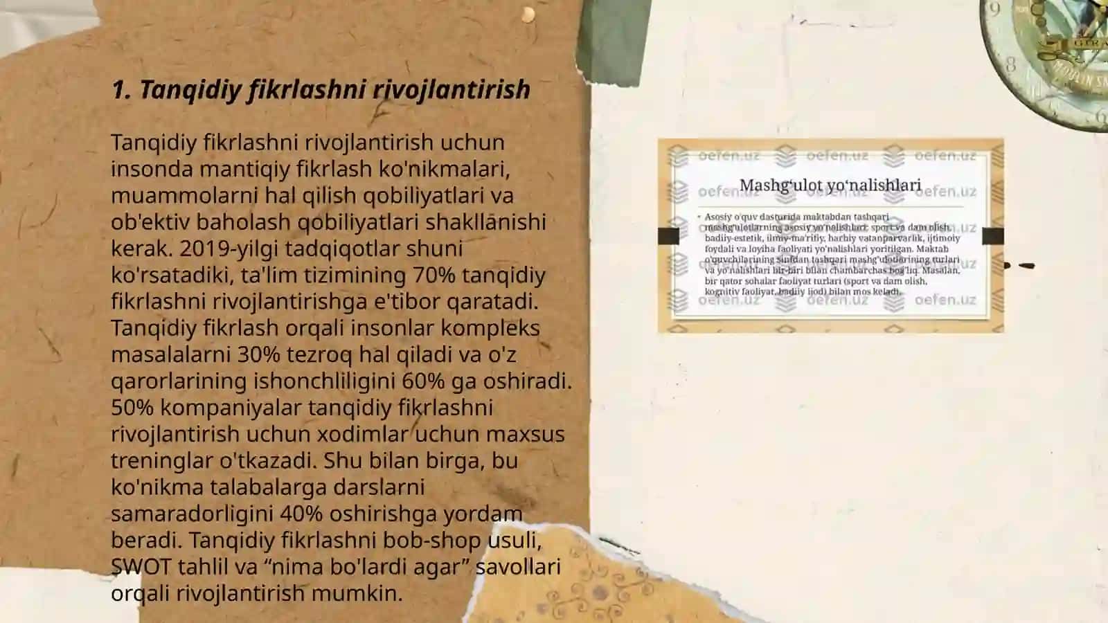 Tanqidiy fikrlashni rivojlantirish 3