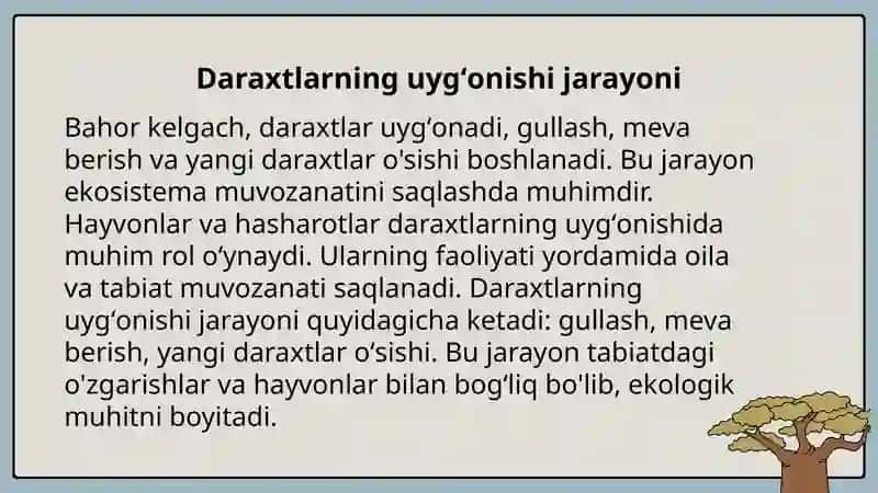 Daraxtlar va Hayvonlar 3