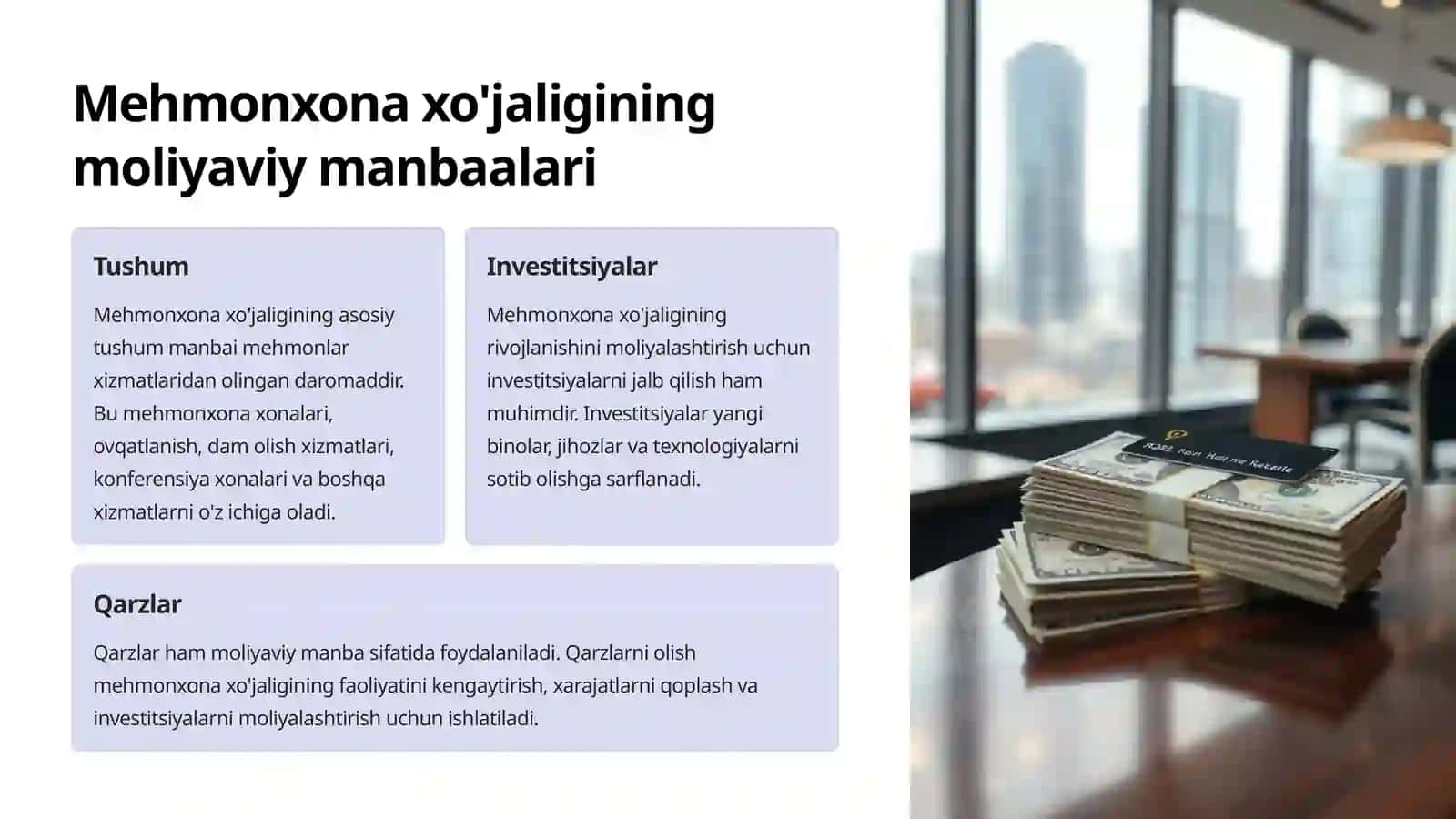 Mehmonxona xo'jaligining moliyaviy faoliyatini rejalashtirish 3