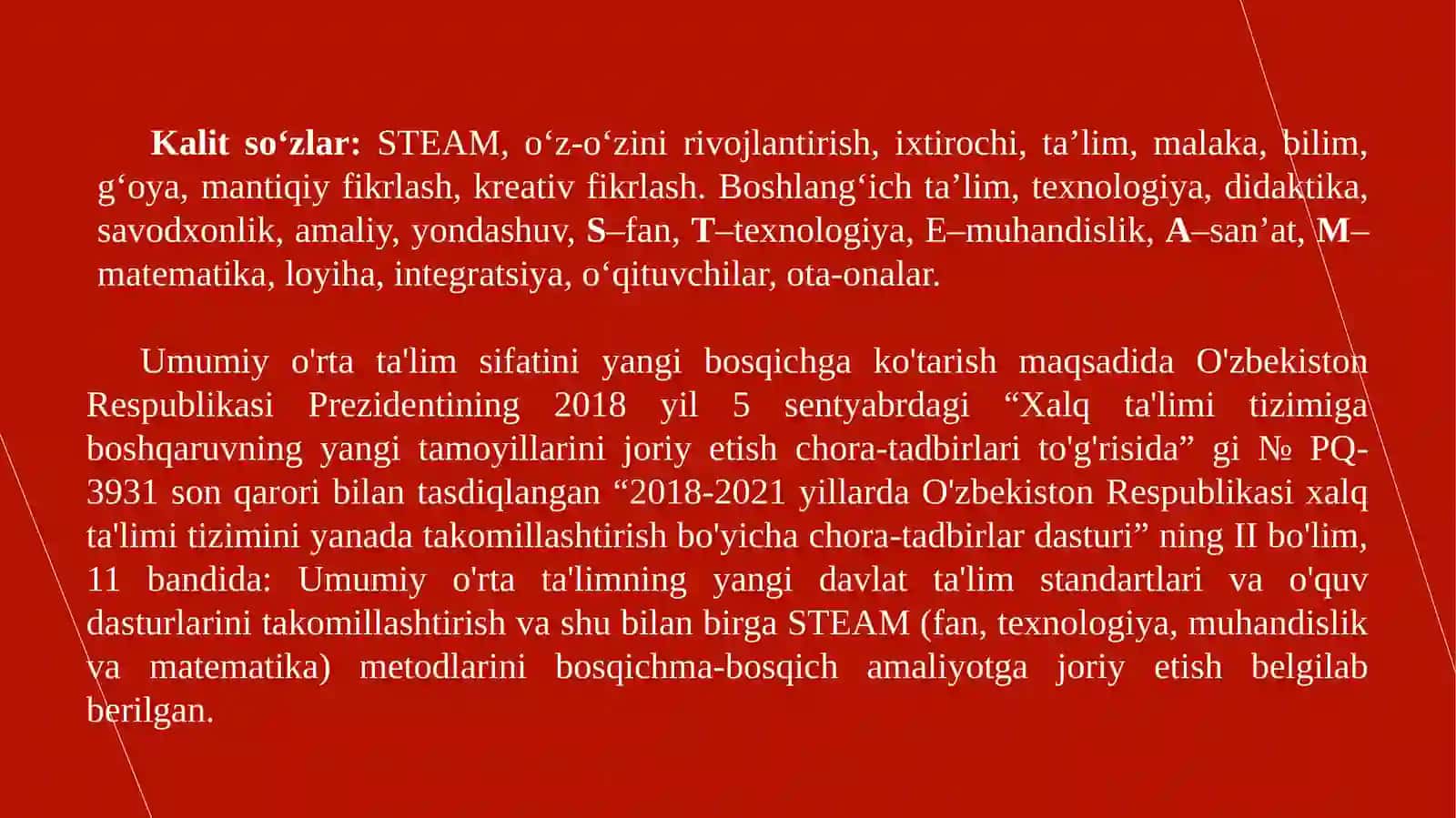 STEAM TA’LIMINING UMUMIY ASOSLARI 3