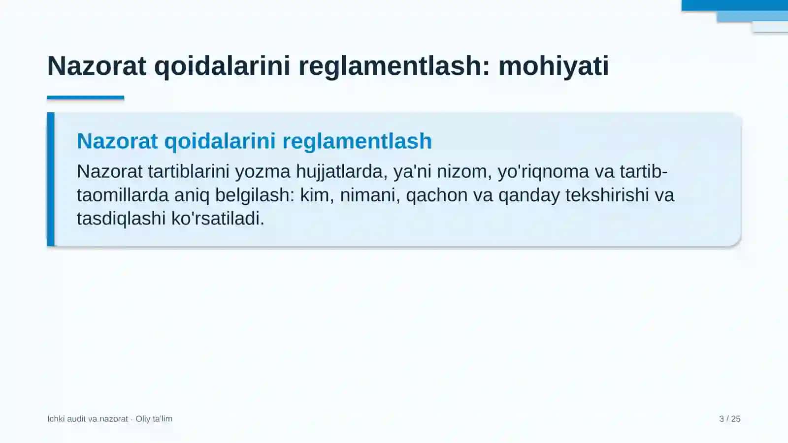 malaka oshirish markazlarida nazorat qoidalarini reglamentlash 2396 3