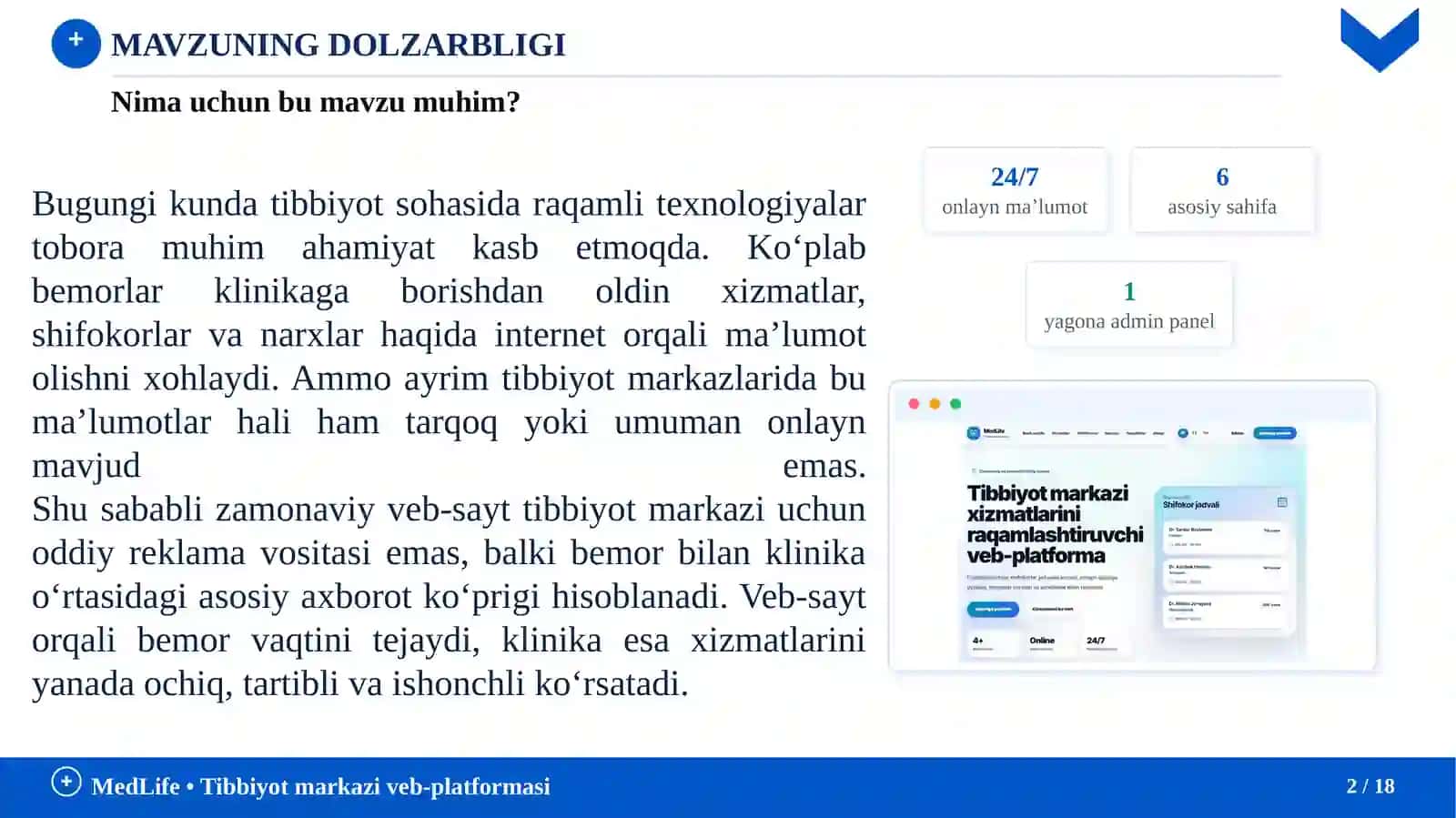 Tibbiyot markazi veb-platformasi 3