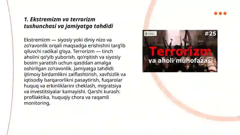 Ekstremizm va terrorizm jamiyat barqarorligiga tahdid 3