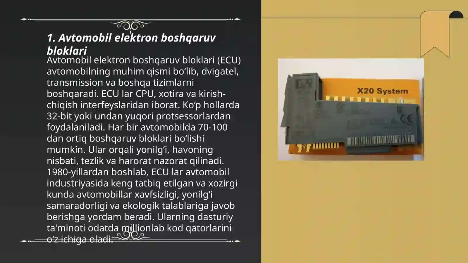 Avtomobillarning elektron ta'minot tizimi 3