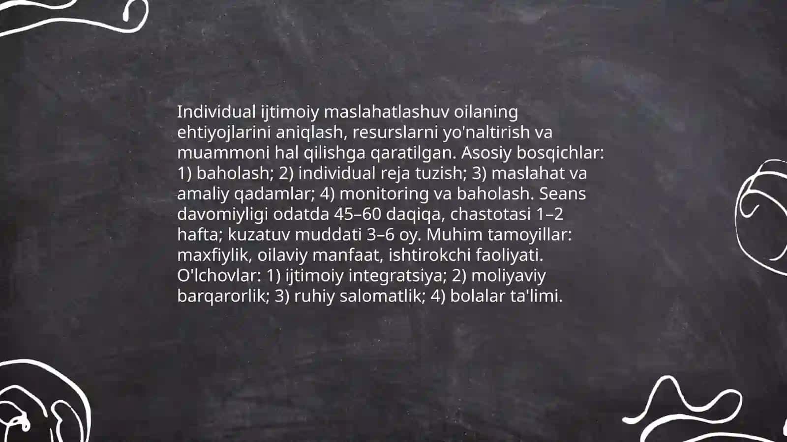 Oilalar bilan ijtimoiy ish olib borish 3