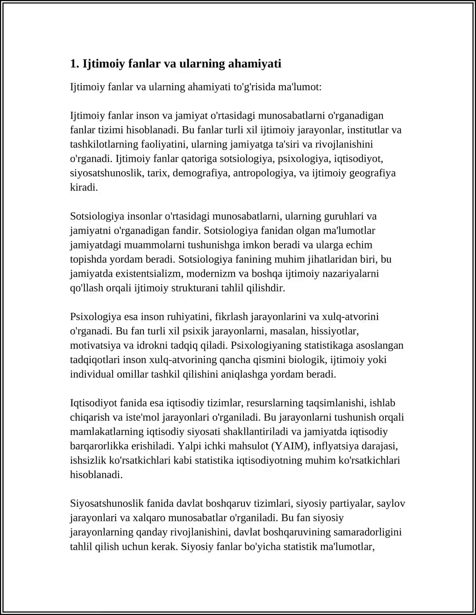 Ijtimoiy Fanlar va Ular Ahamiyati 3
