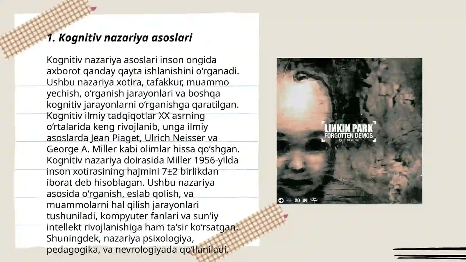 Kognitiv nazariya asoslari 3