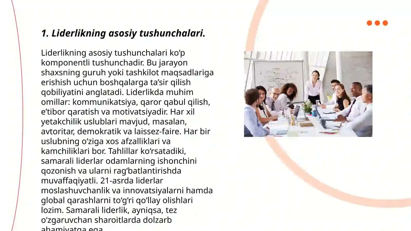 Liderlikning asosiy tushunchalari 3