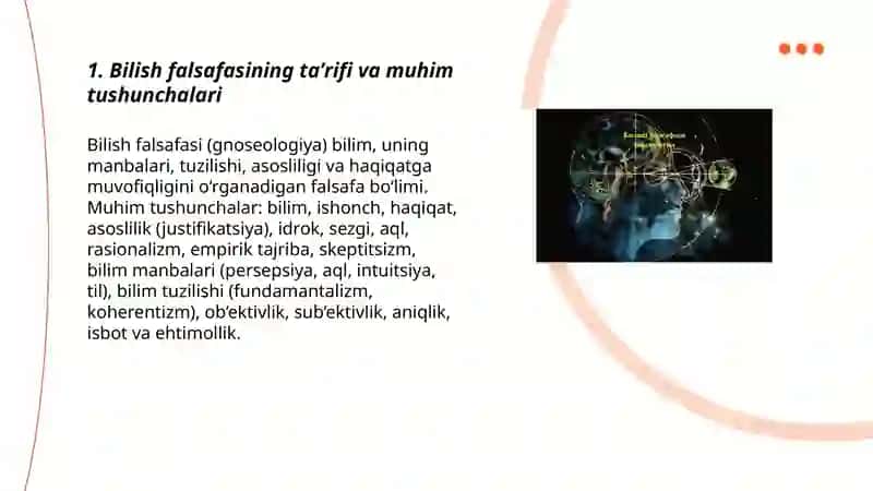 Bilish falsafasi (gnoseologiya) 3