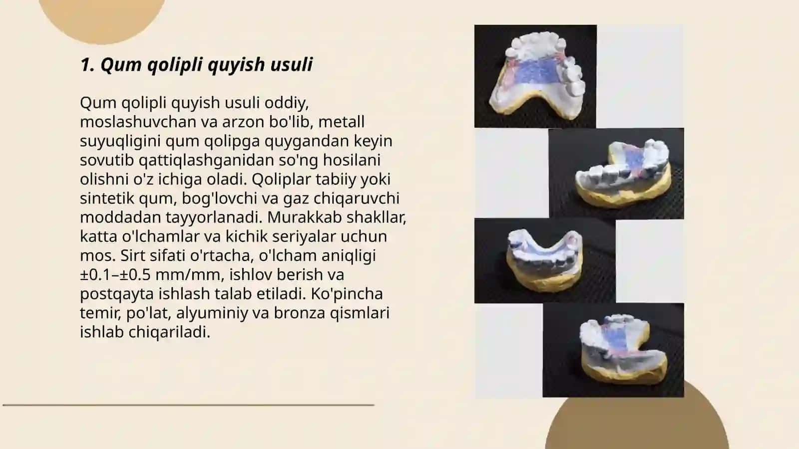 Turli modellar quyish usullari 3