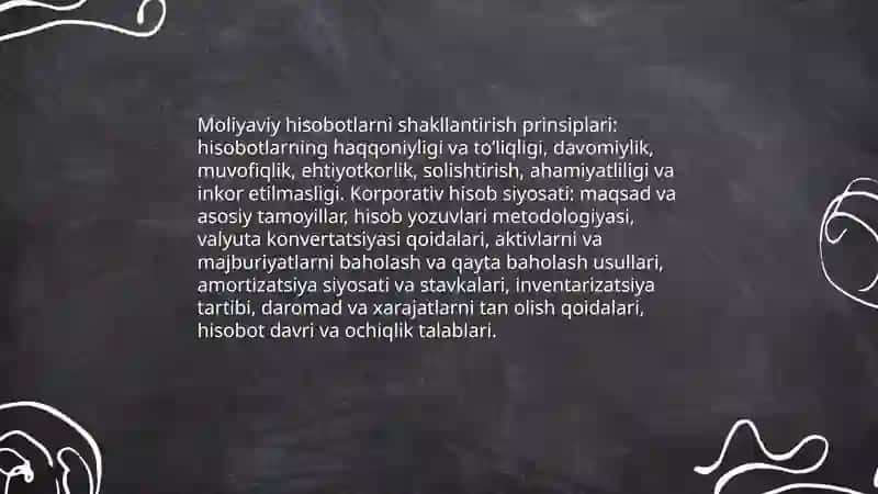 Moliyaviy hisobotlarni yuritish amaliyoti 3