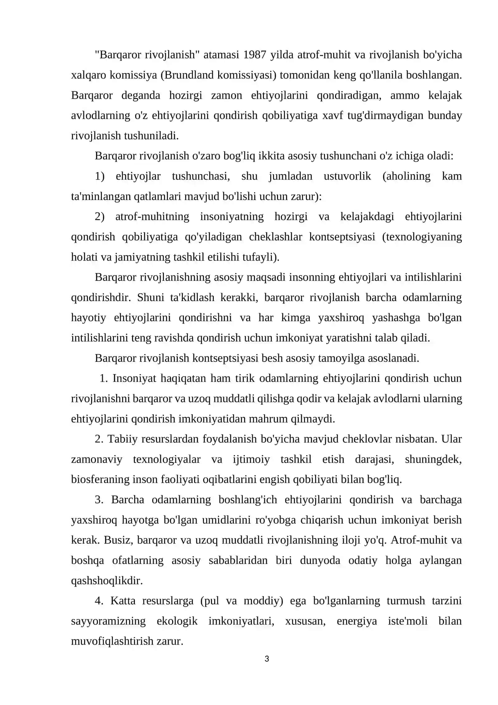 Barqaror rivojlanish 3