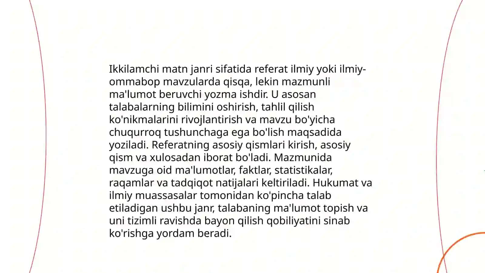 Referat ikkilamchi matn janri sifatida 3