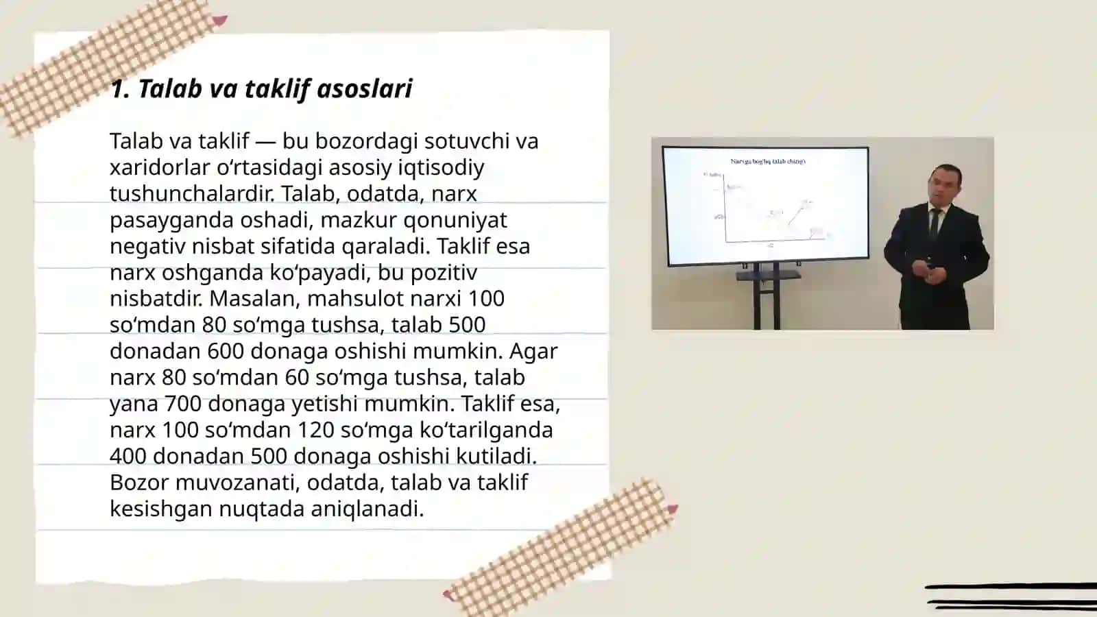 Talab va taklif 3
