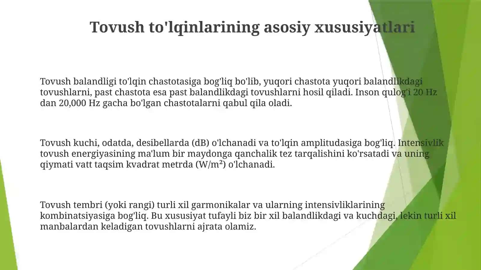 Tovush To'lqinlari 3