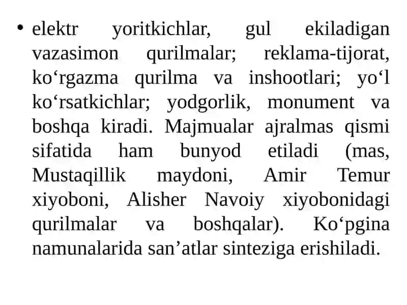 Mehmonxonalandshaftini yaratishda kichik me’moriy shakllar 3