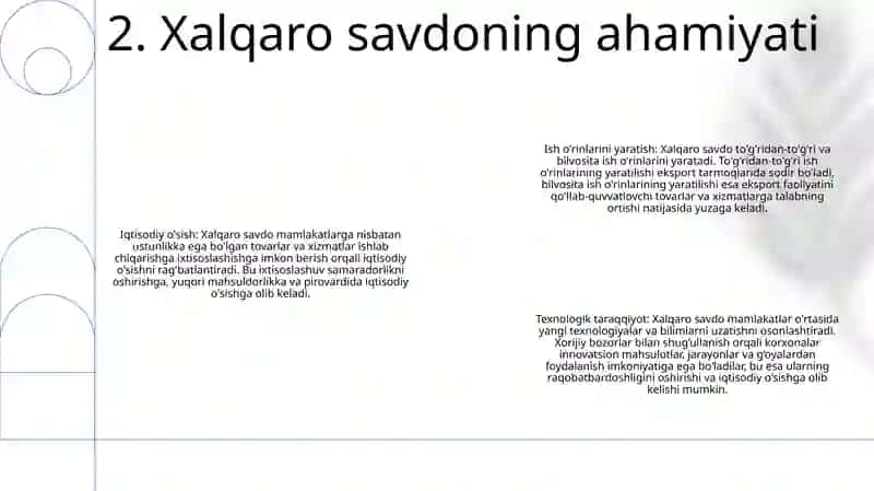 Xalqaro Savdo 3