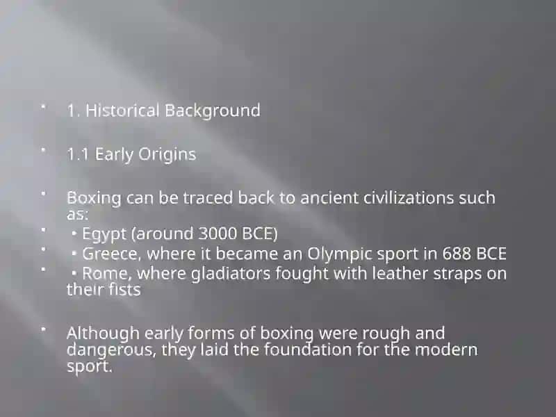 Boxing: History, Discipline, and Cultural Significance 3