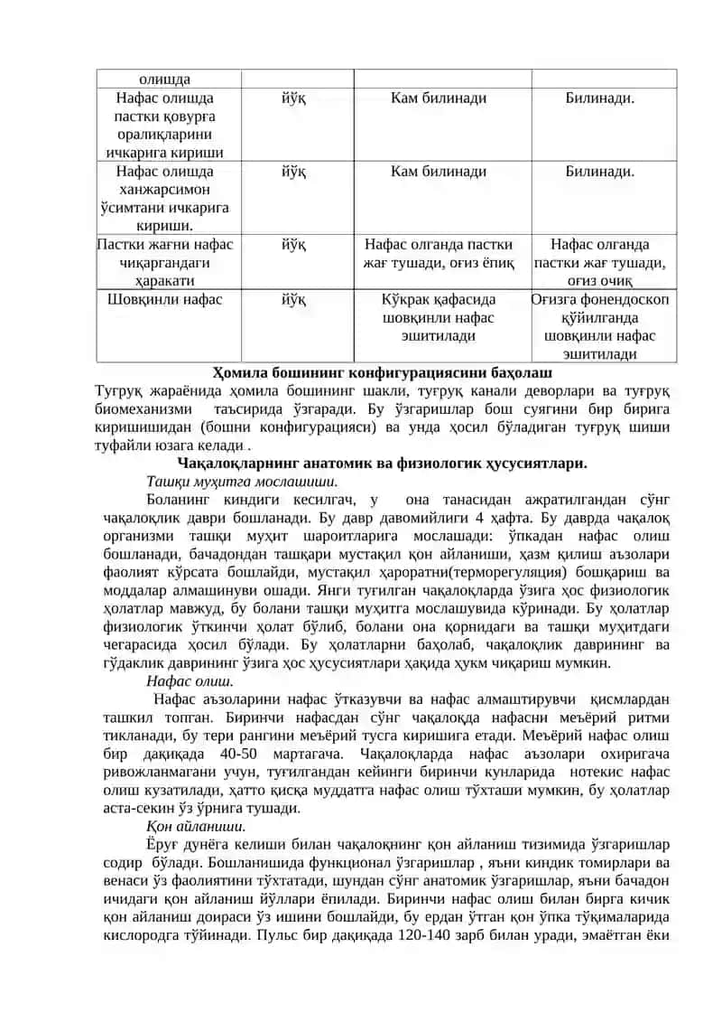 Чақалоқларни парваришлаш 3