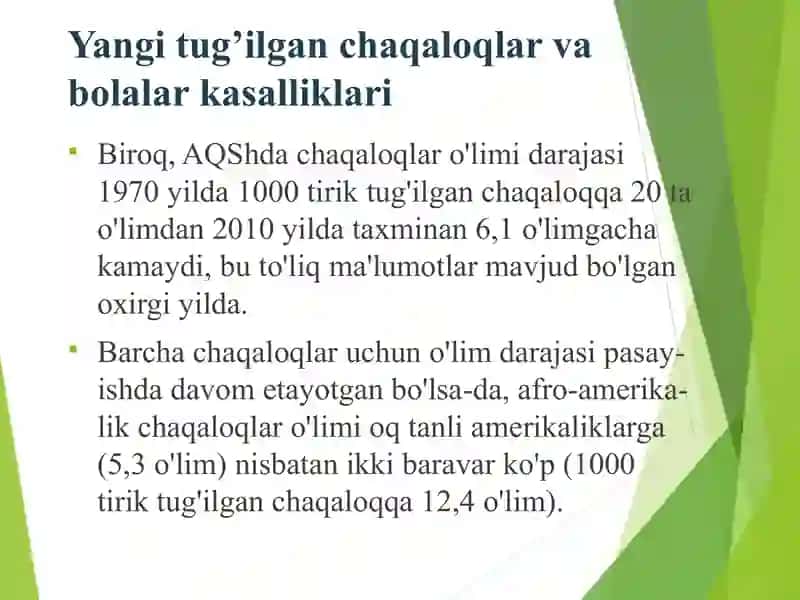 Yangi tug'ilgan chaqaloqlar va bolalar kasalliklari 3