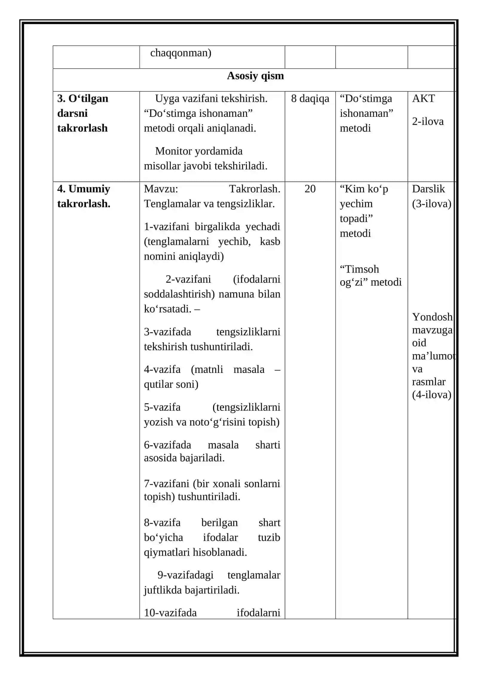 Tenglamalar va tengsizliklar 3