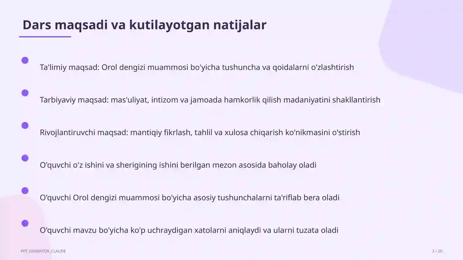Orol dengizi muammosi (8-sinf) 3