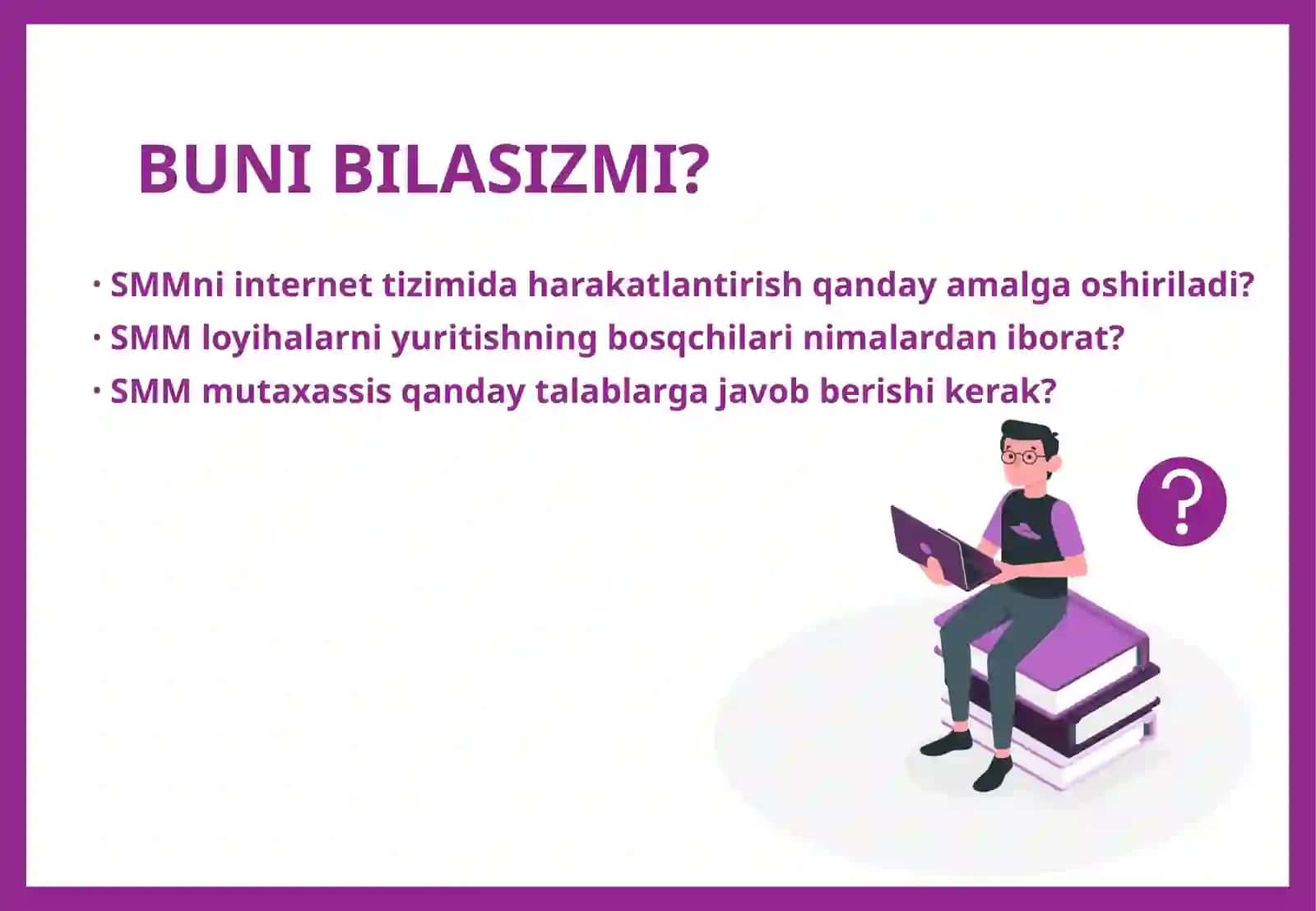 SMMni INTERNET TIZIMIDA HARAKATLANTIRISH 3