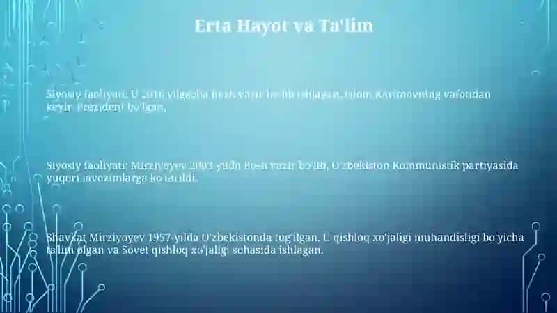 Shavkat Mirziyoyevning siyosiy faoliyati 3