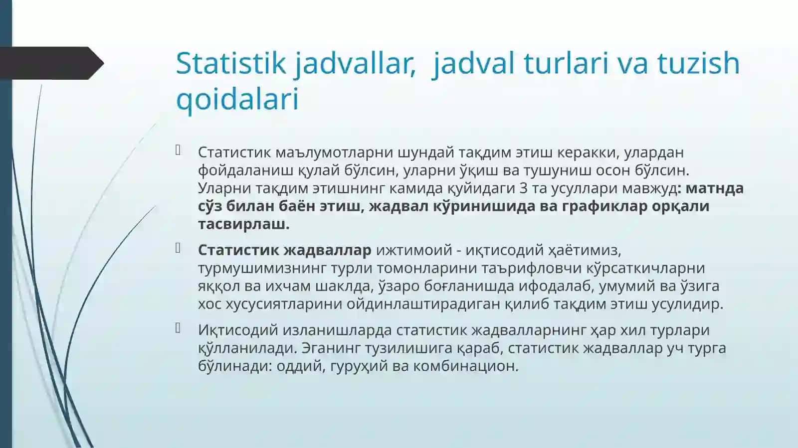 Staistikadagi ma'lumotlar 3
