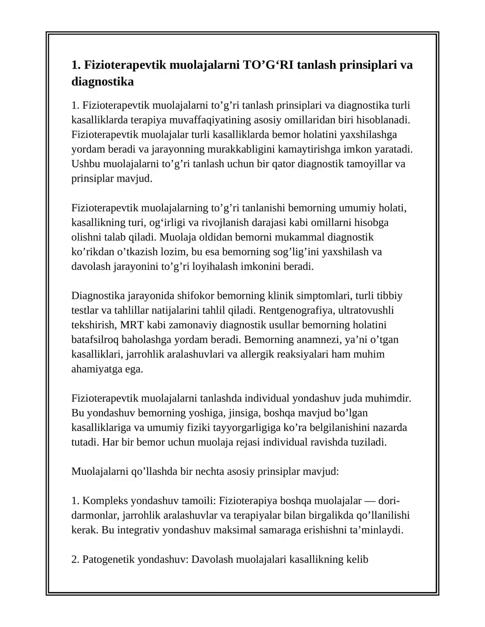 Fizioterapevtik muolajalar 3