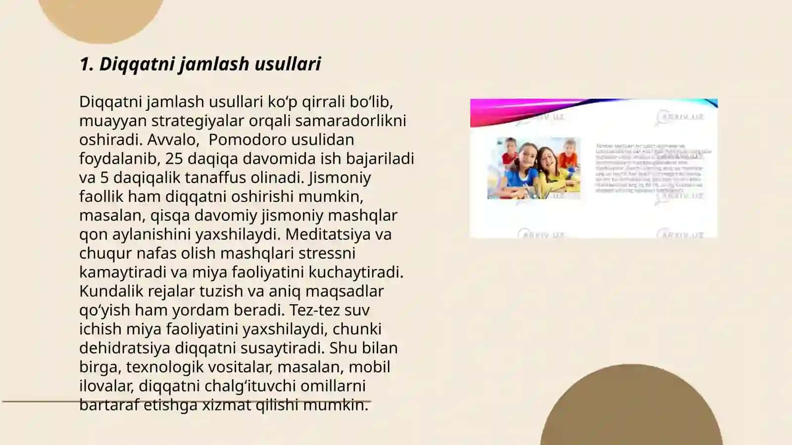 Diqqatni jamlash usullari 3