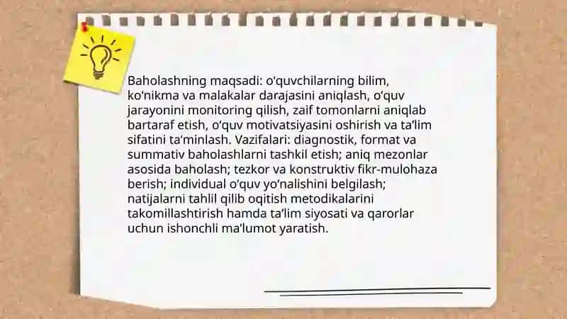 Oʻquvchilarning bilim koʻnikmalarini baholash 3