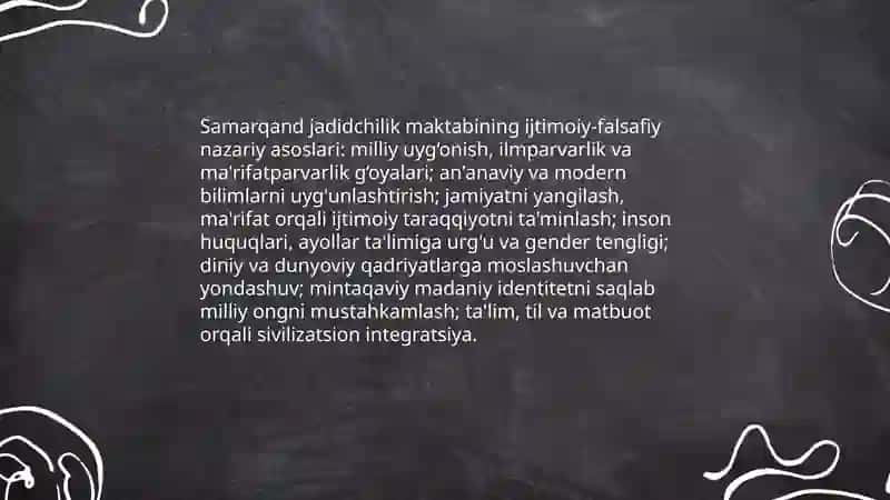 Samarqand jadidchilik maktabining ijtimoiy-falsafiy nazariy asoslari 3
