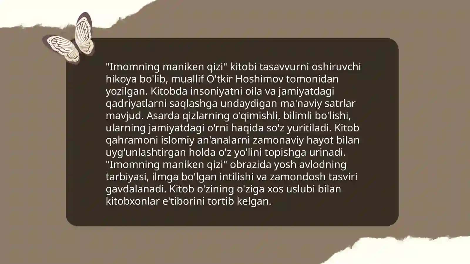 Imomning maniken qizi 3