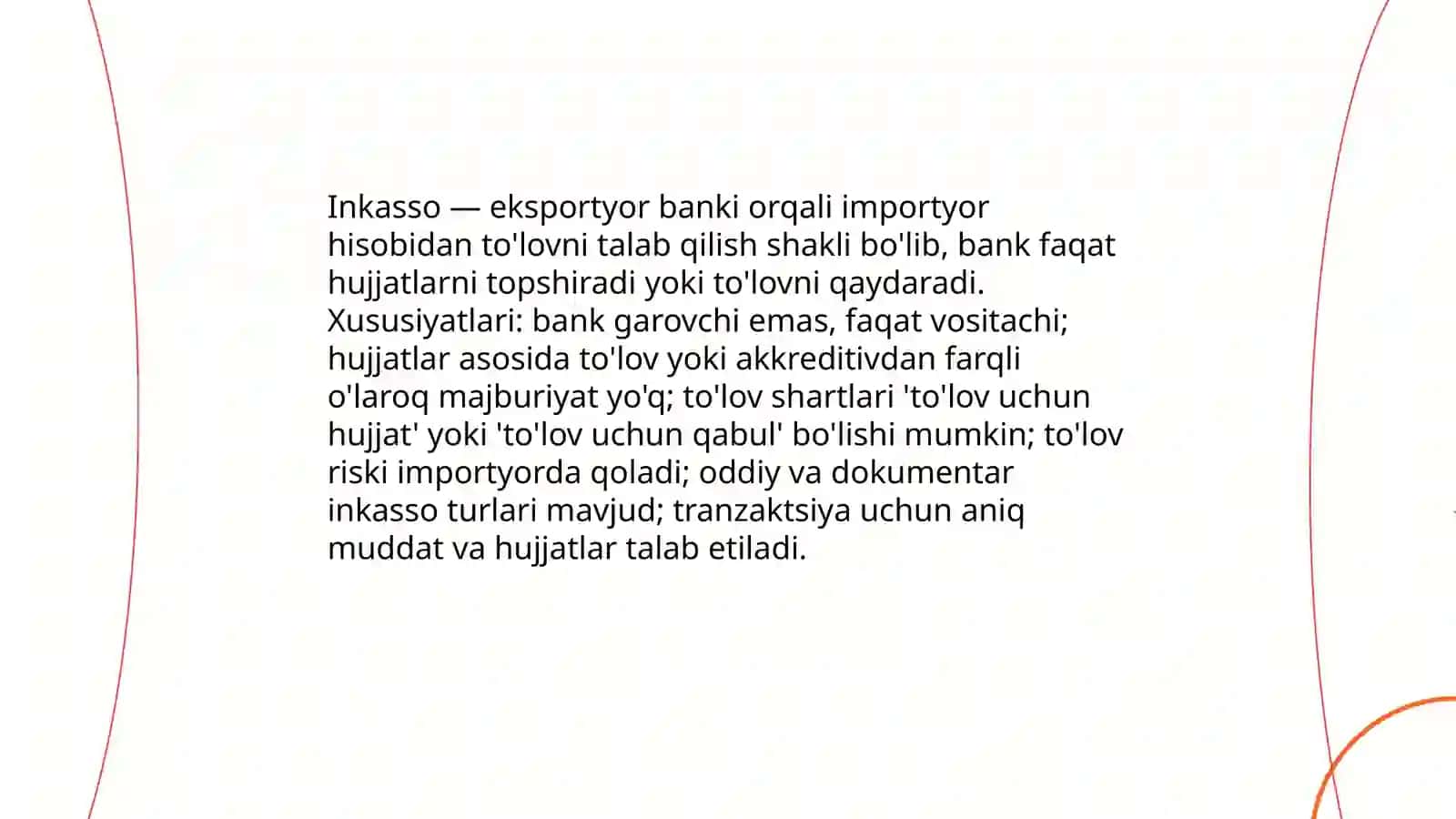 Xalqaro xisob-kitoblarning inkasso shakli 3