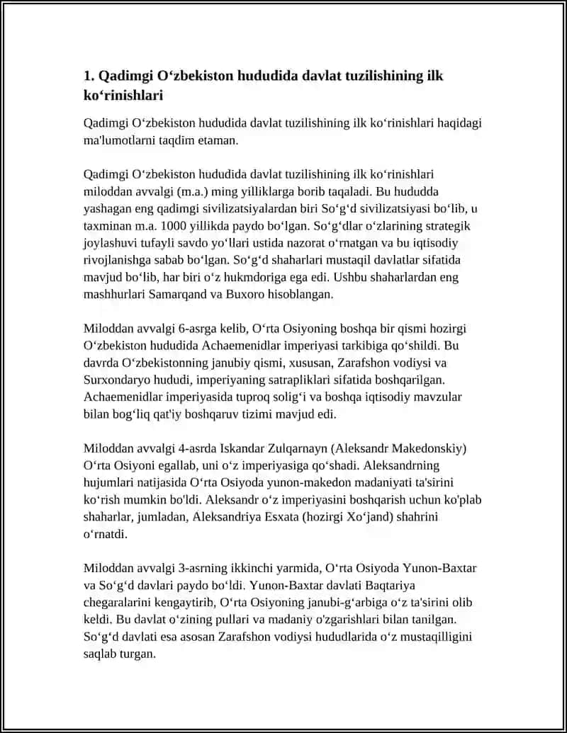 O'ZBEK DAVLATCHILIKNING SHAKILANISH VA DASTLABKI TARAQQIYOT BOSQICHLAR 3
