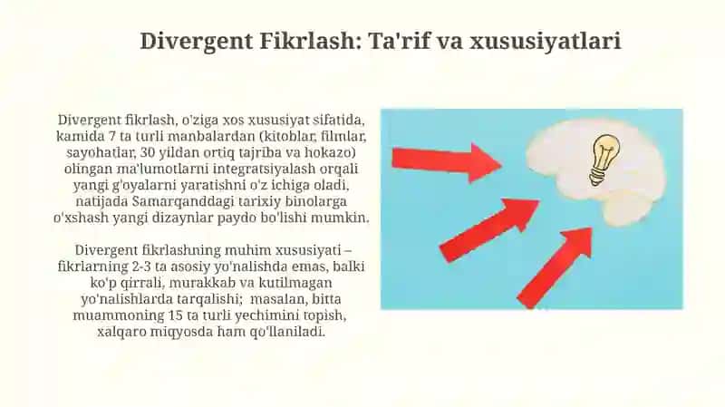 Divergent va konvergent fikirlash 3