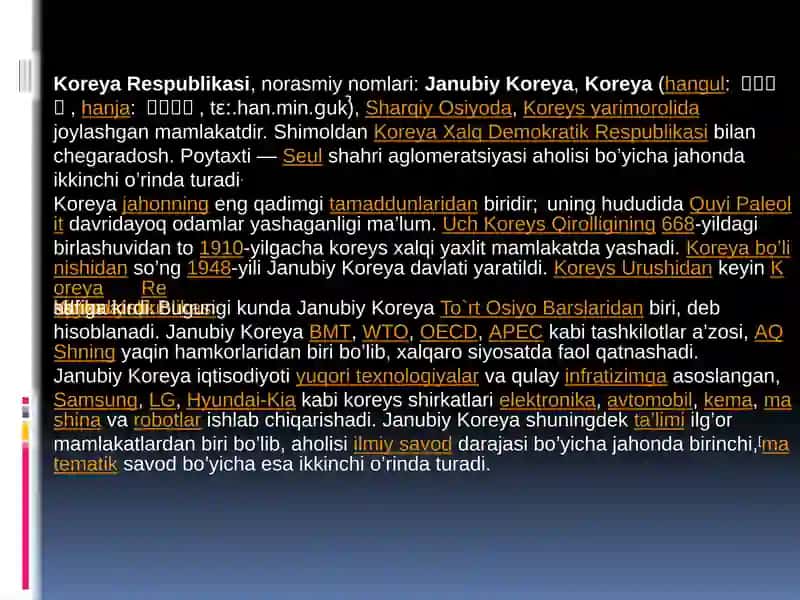 Koreya Respublikasi tayyorladi 3