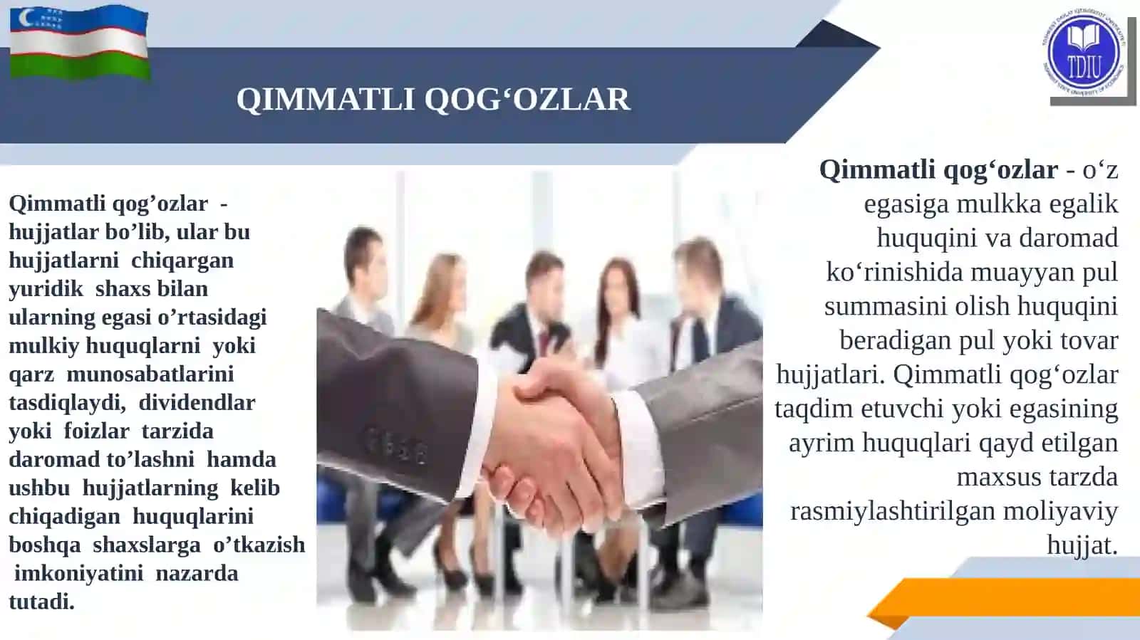Qimmatli qog‘ozlar bozori 3