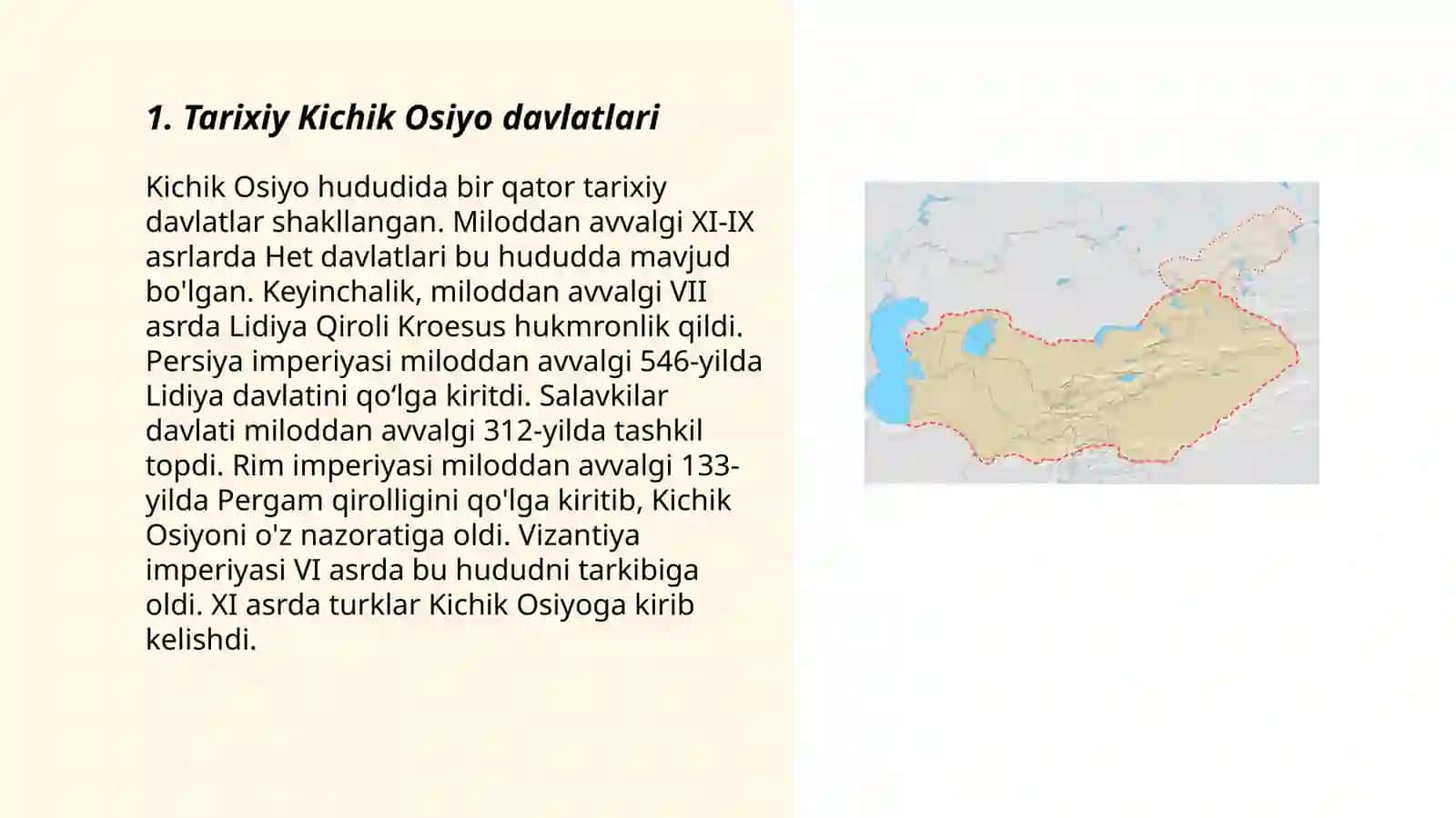 Tarixiy Kichik Osiyo davlatlari 3