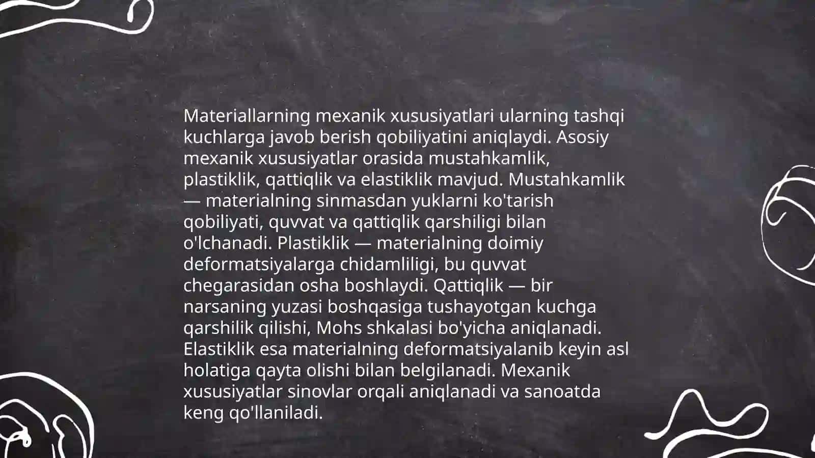 Materiallar mekanik xususiyatlari 3