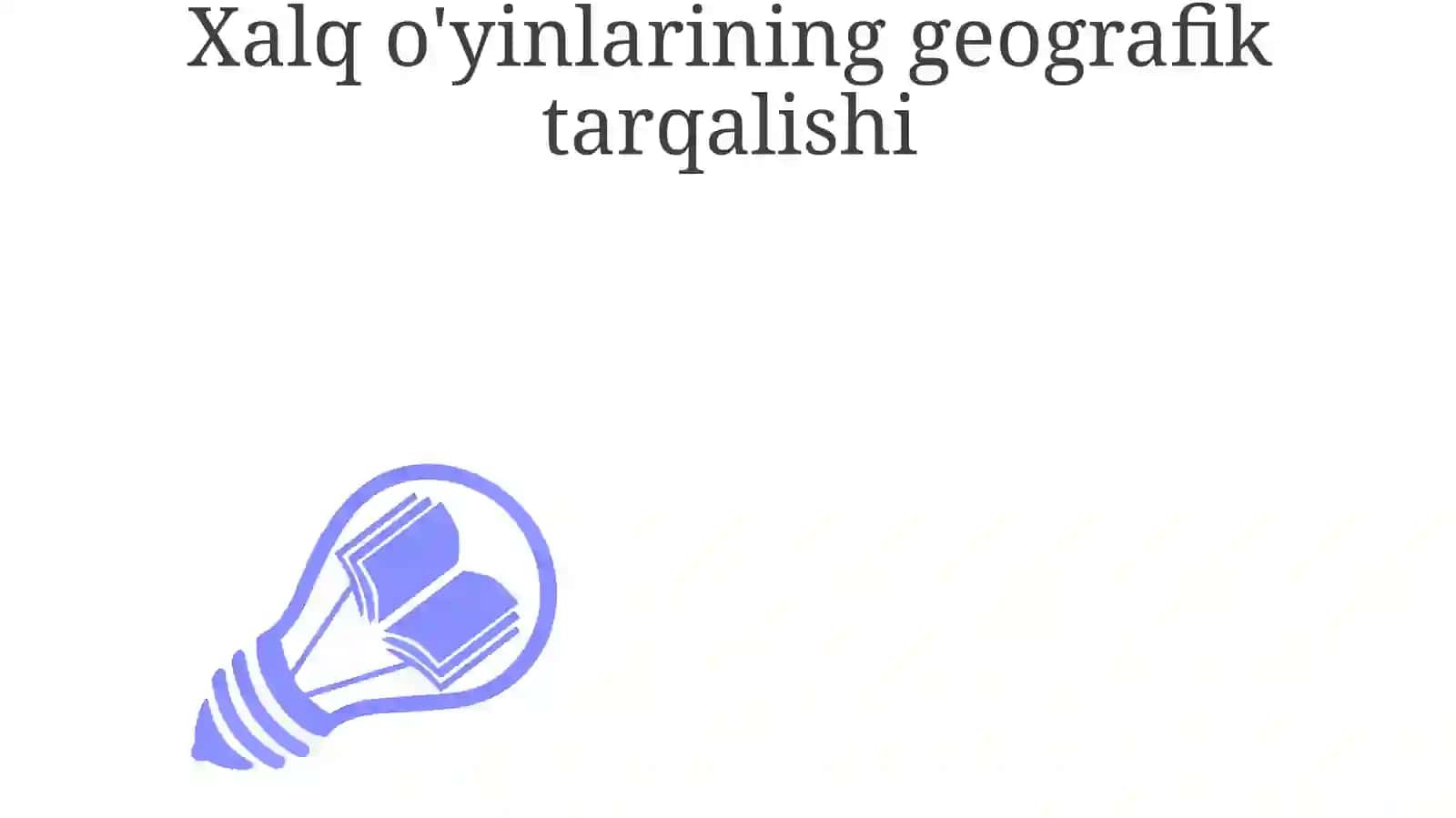 Xalq o'yinlari 3