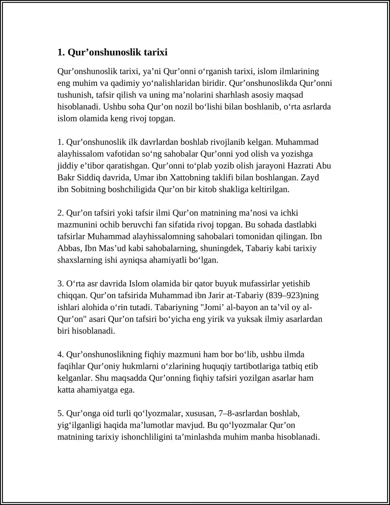 QURʼONSHUNOSLIKKA OID MANBA VA ADABIYOTLAR 3