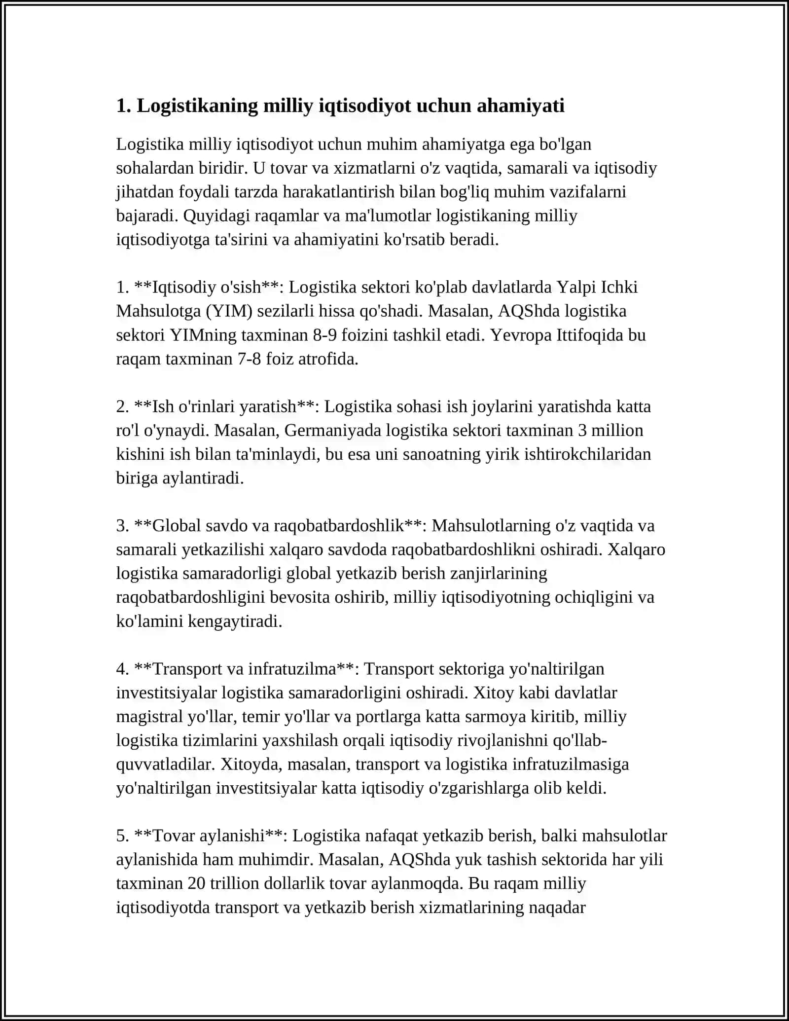 IMPORTANCE OF LOGISTICS 3
